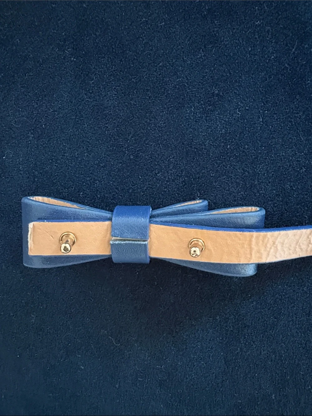 Navy Blue Bow Belt size XS/S 33.5” total